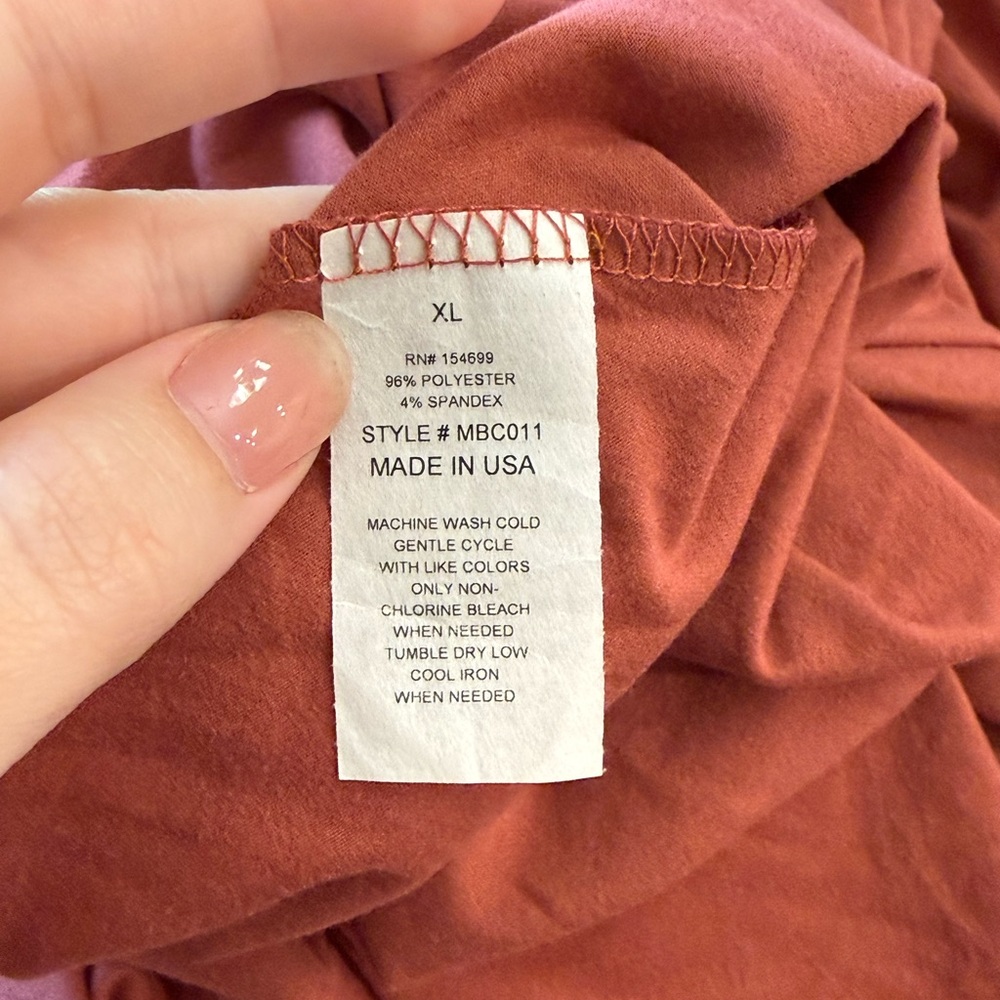 Mother Bee Maternity Terracotta Long Sleeve Dress - Picture 4 of 4